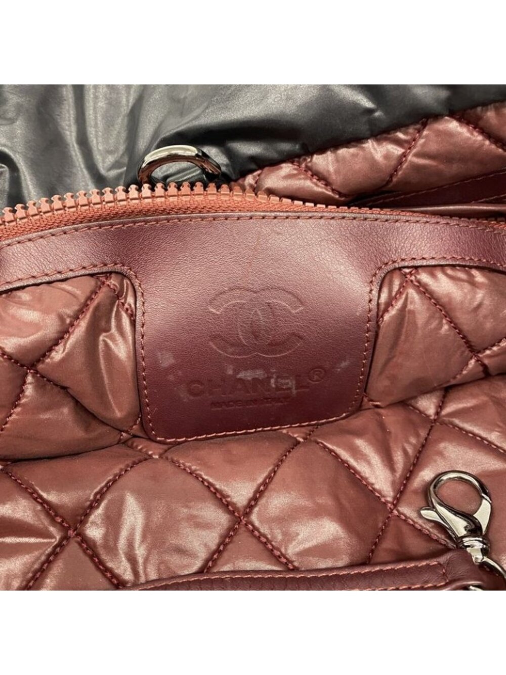 Chanel Tote Coco Cocoon Nylon Black Silver - Picture 5 of 10